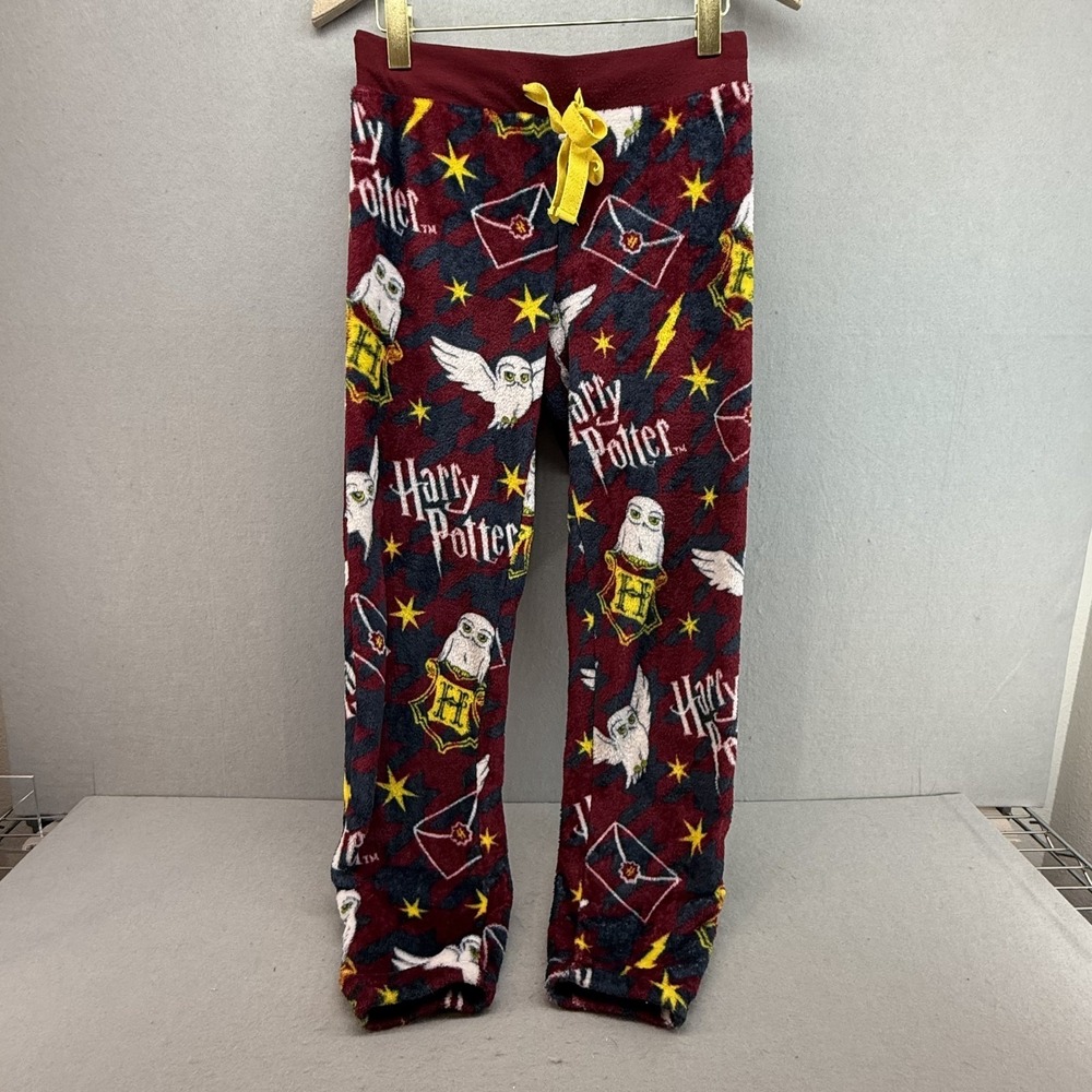 Harry‎ Potter Hedwig Fleece Pajama Pants Plush Hogwarts Crest Women's Small